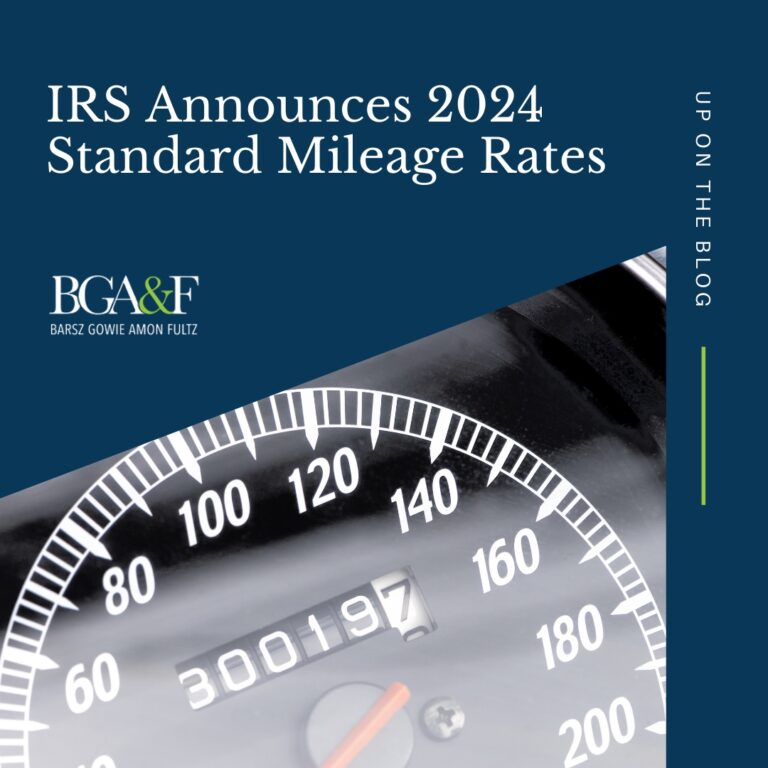 IRS Announces 2024 Standard Mileage Rates